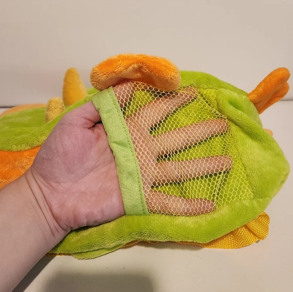 18” Animal Adventure Green and Orange Triceratops Backpack